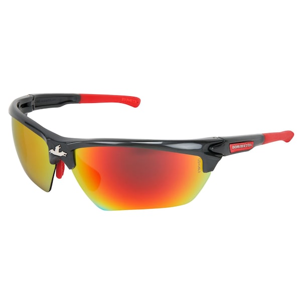 Mcr Safety Dominator (DM3), Safety Glasses, Duramass Hard Coat, Polycarbonate Lens, Gun Metal Frame, 12 PK DM131R - main